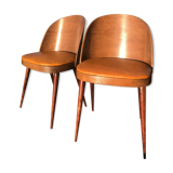 Set of 2 vintage barrel chair