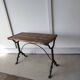 Bistro table/wooden top with cast iron legs