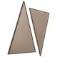 Modern mid-century triangular mirrors in bronze, 1950s