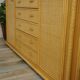 Wooden and rattan sideboard