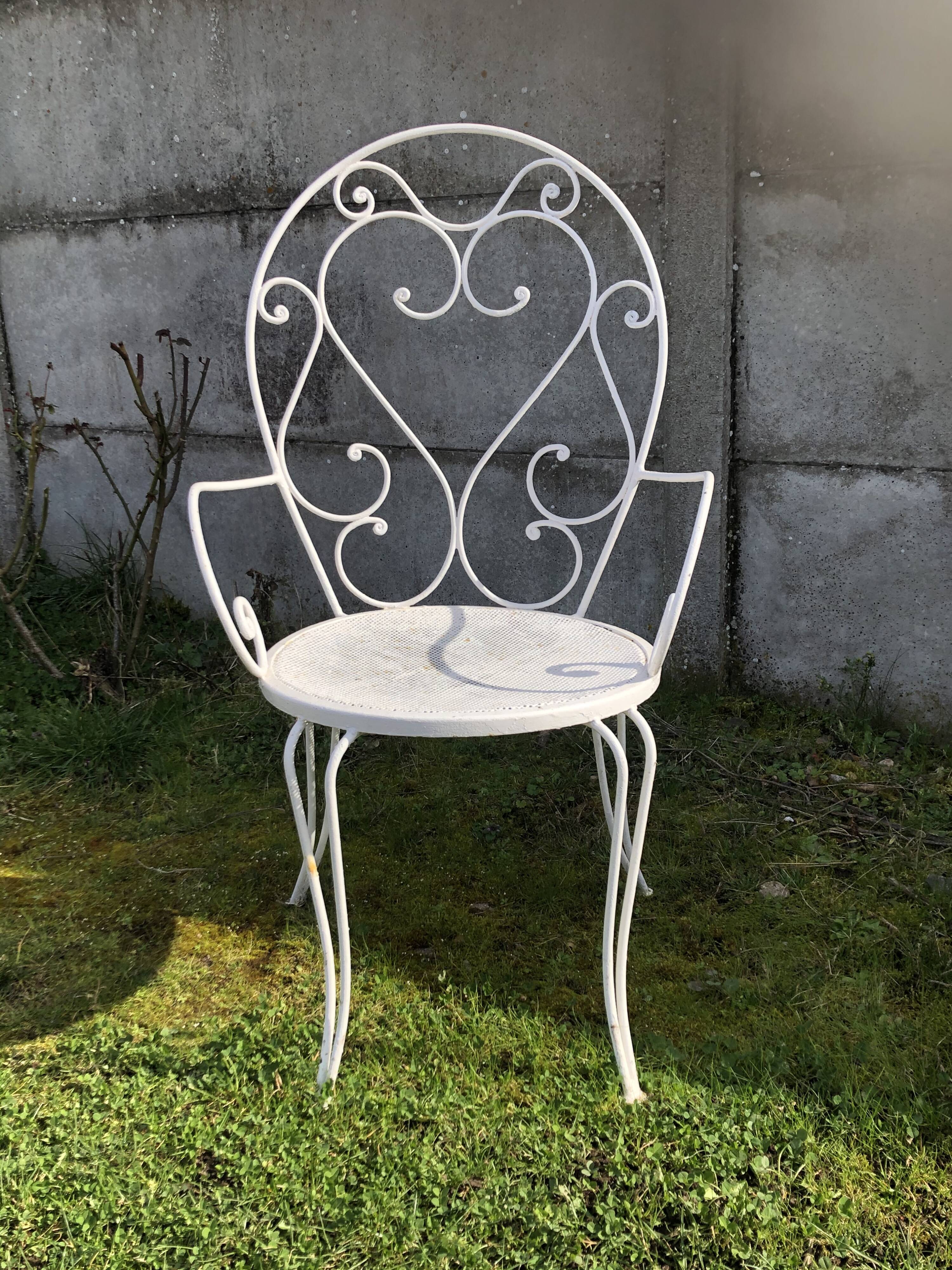 Fauteuil en fer forgé 1900