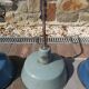 Set of 5 enamelled industrial wall lamps, 60s