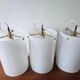 Set of Three Rare Midcentury Pendants Fog & Morup, Denmark, 1960s