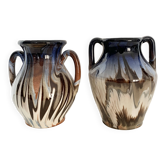 Two vases of mixed clay