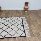 Handmade woolen Azilal Berber rug 140 X 100 CM