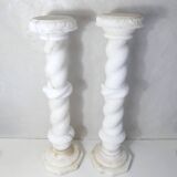 pair of alabaster columns