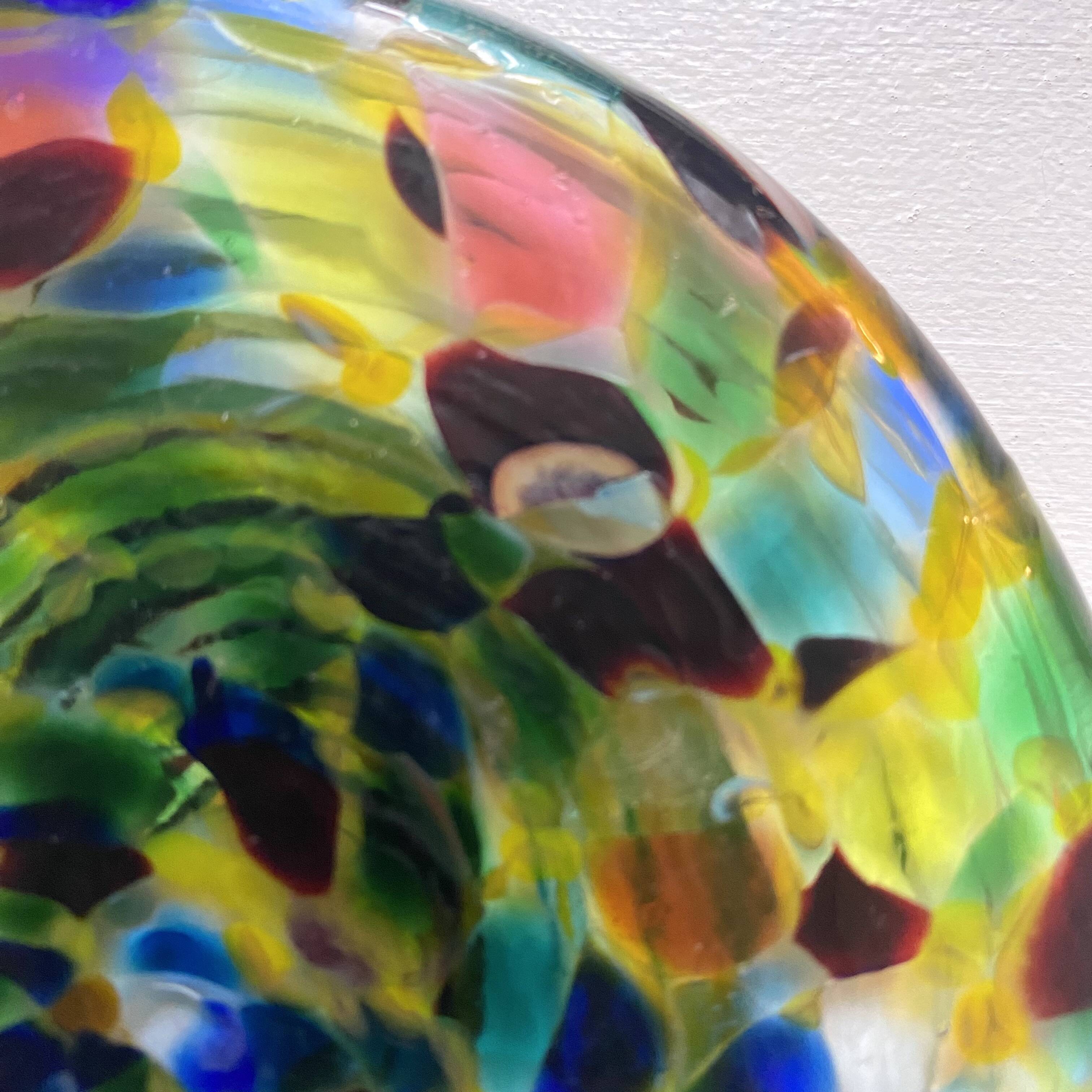 Blown glass trivet confetti Italy