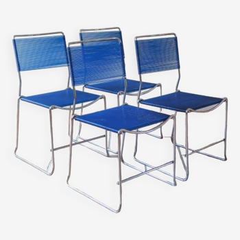 4 chaises Spaghetti par Giandomenico Belotti pour Alias