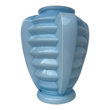 Passel-blue Art Deco vase in Skyscraper style