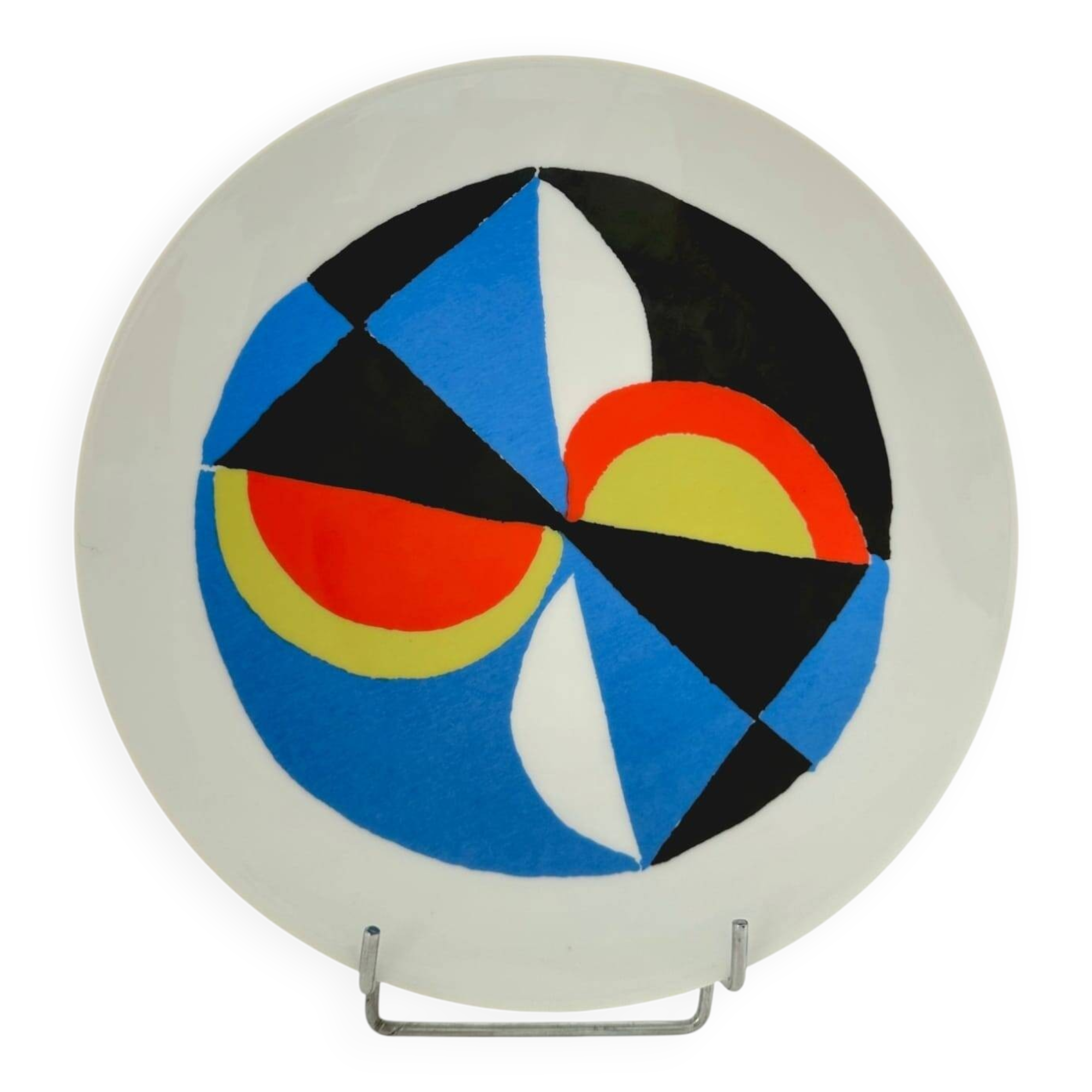 Sonia delaunay (1885-1979), “windsor” plate, circa 1976-1977