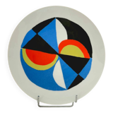 Sonia delaunay (1885-1979), “windsor” plate, circa 1976-1977