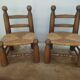 Pair of low mulched chairs