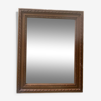 Old wooden frame mirror
