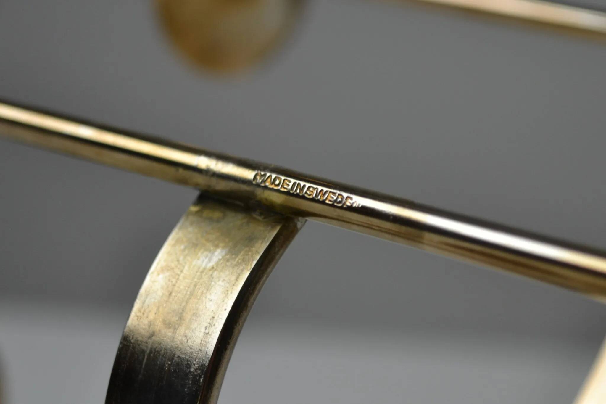 Set of Brass “Swirl” and “Spiral” Candle Holders by Gunnar Ander for Ystad-Metall, Sweden, 1960s