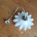 Opaline pendant light with claw and ceiling rose