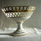 Large porcelain basket from the Napoleon III era