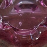 Murano fruit bowl free form purple and white background