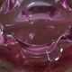 Coupe à fruits de forme libre en verre de Murano violet et blanc