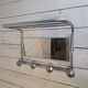 1960s swivel mirrored aluminum coat rack