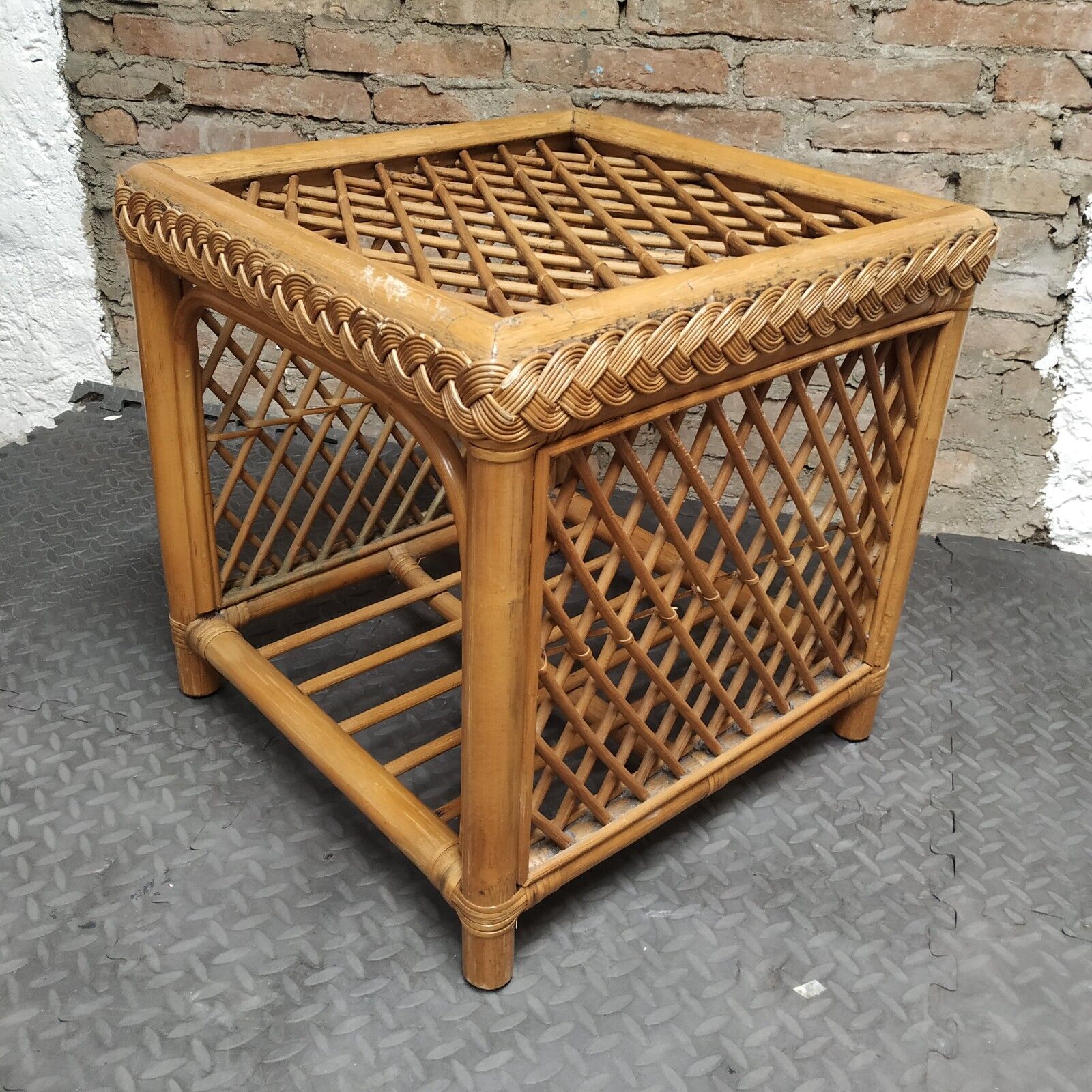Vintage rattan coffee table