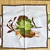 6 serviettes de table vintage / années 70