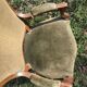 Fauteuil Voltaire Louis Philippe en velours vert bois XIX
