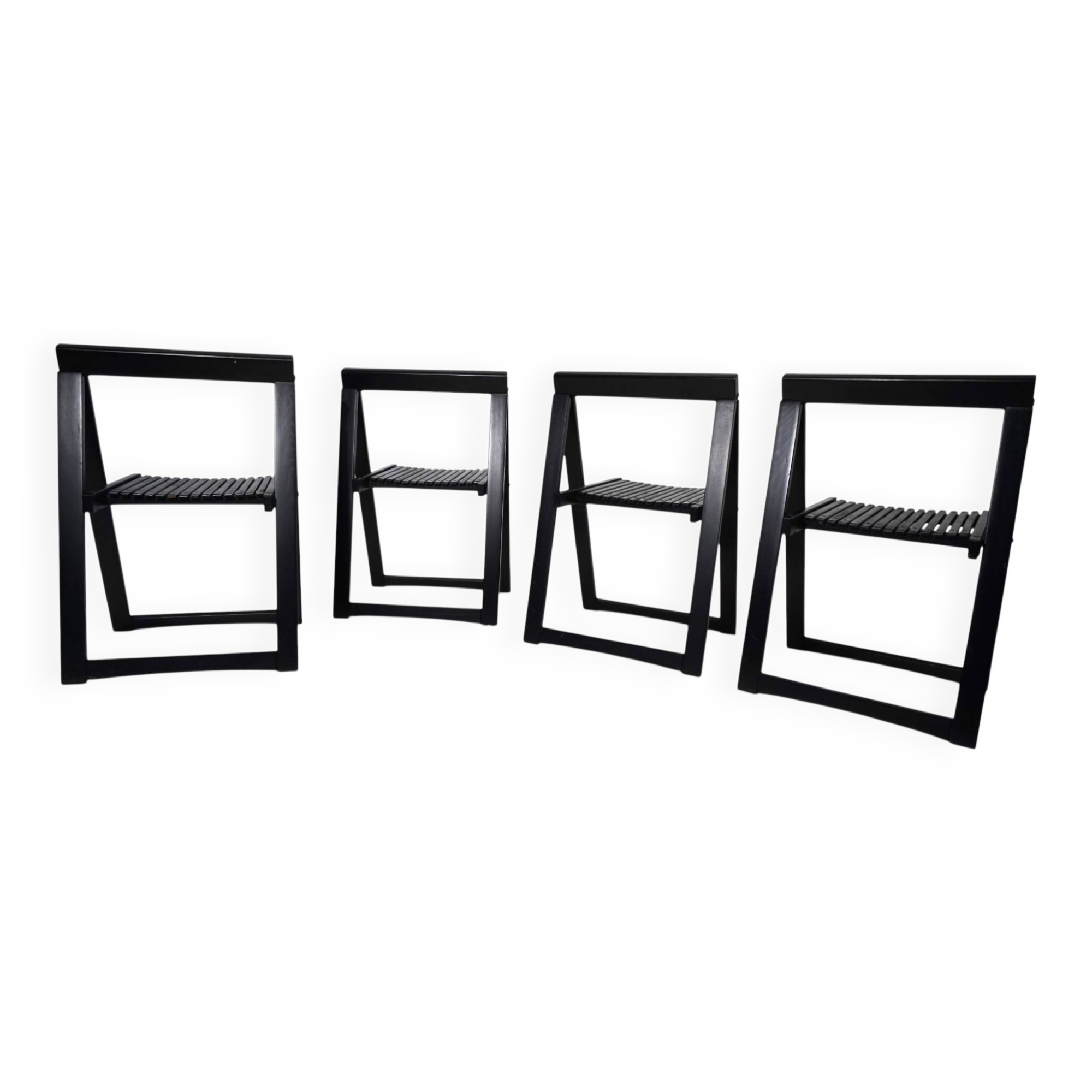 Set of 4 Aldo Jacobi Trieste Folding Chairs for Bazzani, 1960