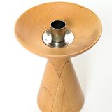 Vintage IKEA turned wooden candle holders | Pair