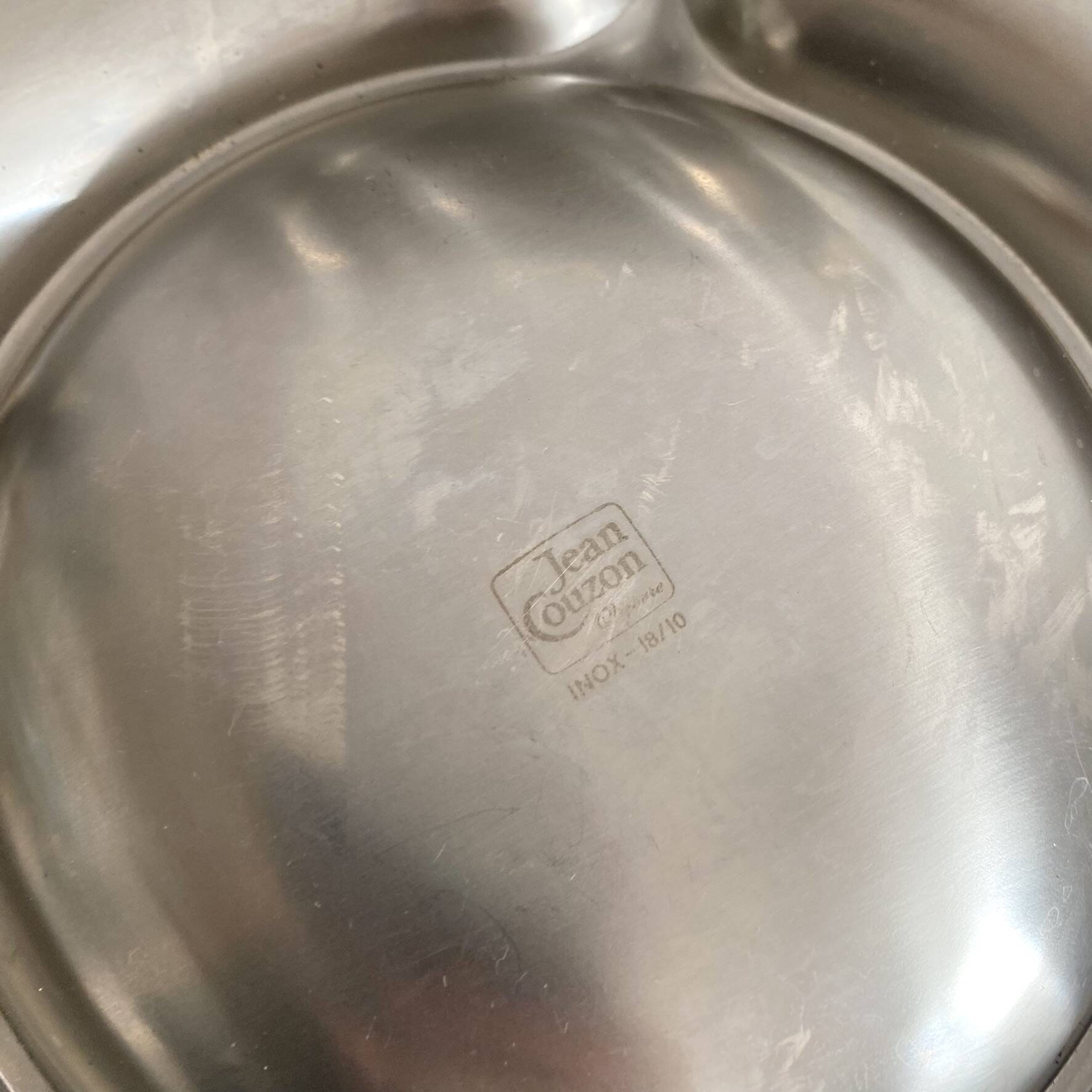 Stainless steel dish Jean Couzon with fish handles