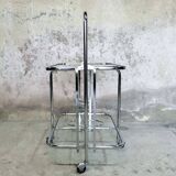 Chrome and glass folding trolley from the 70s