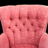 Paire anciens fauteuils crapaud