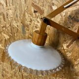 Lampe applique liseuse accordéon bois