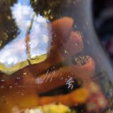 Hand-blown glass pitcher