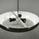 1930s Bauhaus UFO Chrome and Glass Pendant Light, Czechoslovakia