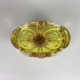 Bohemian art glass bowl/ashtray by josef hospodka, 1960's