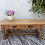 Solid oak farmhouse coffee table