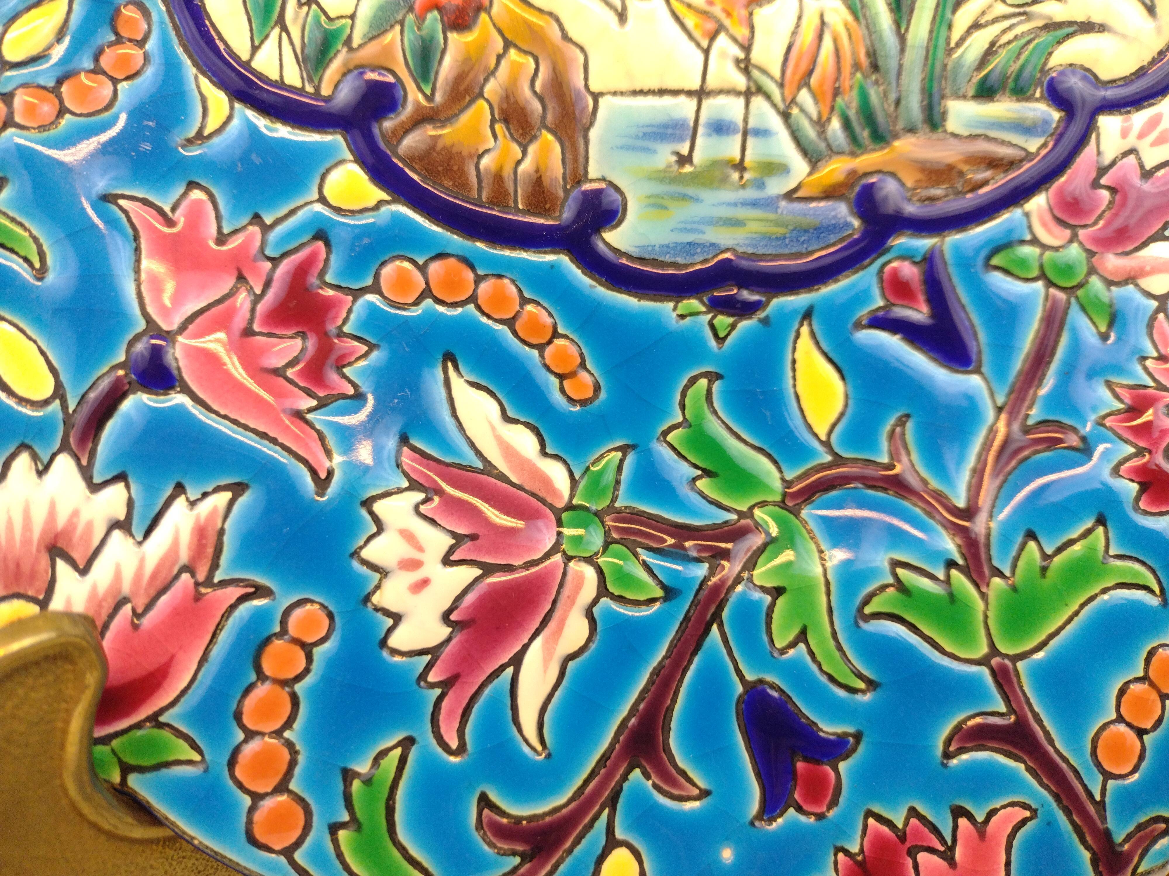 Dish Longwy art deco