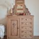 Commode coiffeuse Art déco bois brut