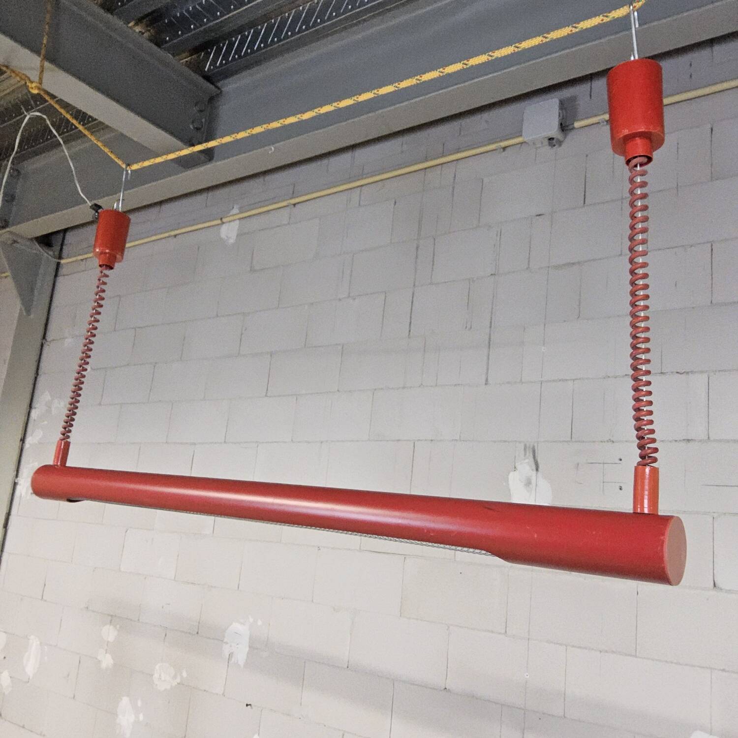 Vintage height adjustable red fluorescent tube lamp (Massive)