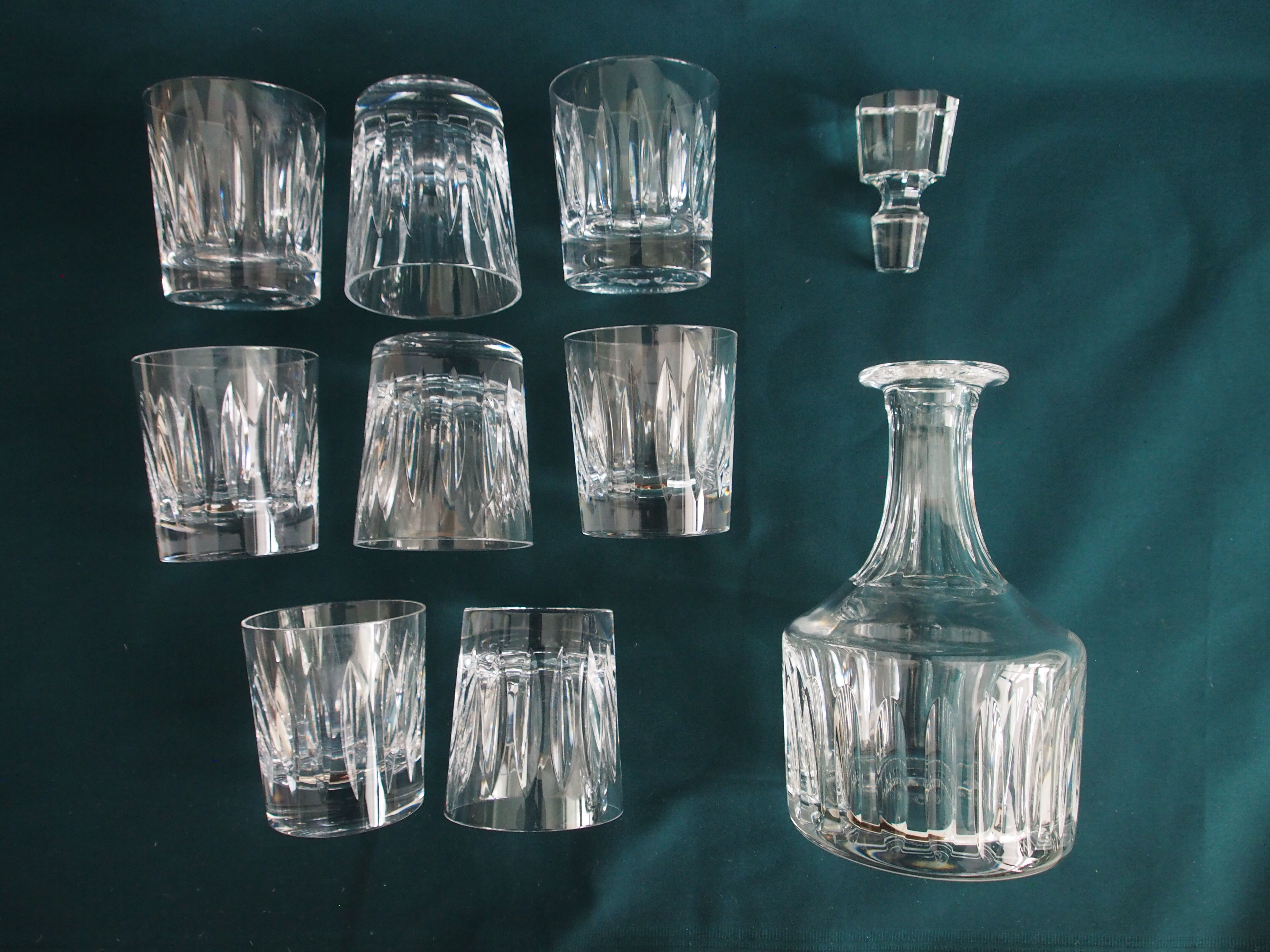 Set de 8 verres à whisky en cristal Saint Louis