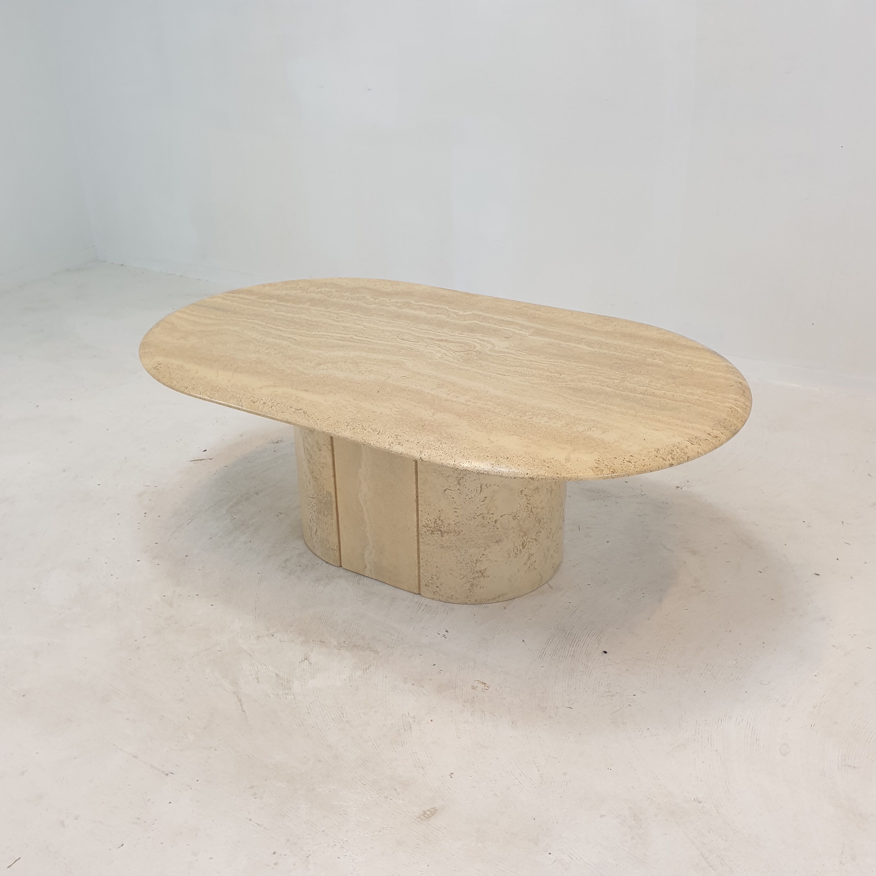 Italian Travertine Coffee Table, 1980's