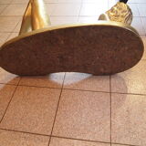 coffee table with glass plate - Resin/Polyester