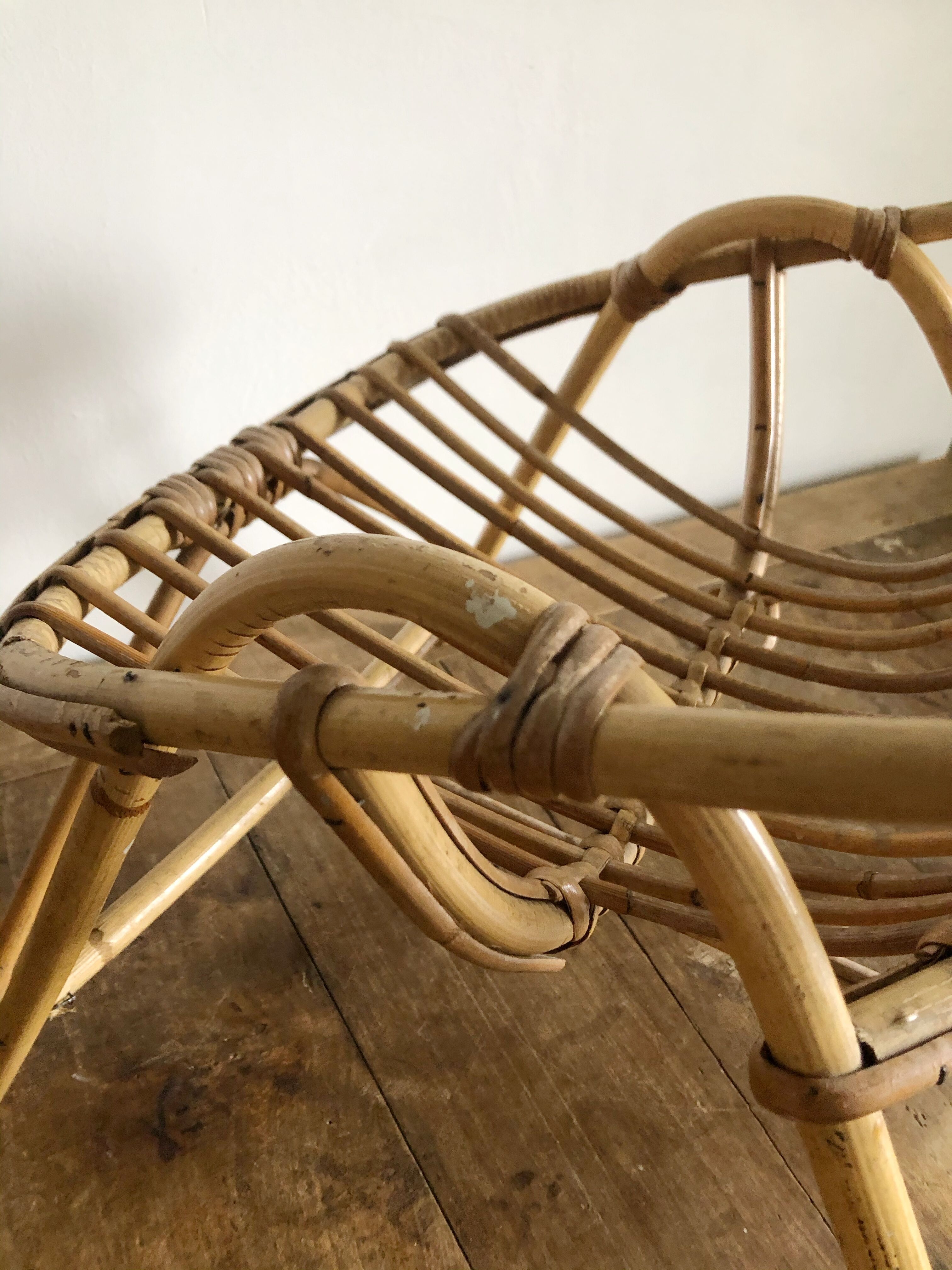 Children's rattan chair