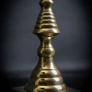Pair of Victorian copper and brass candlesticks