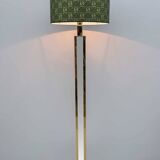 Romeo Rega Mid-Century Modern Italian Brass Floor Lamp with Gucci Fabric
