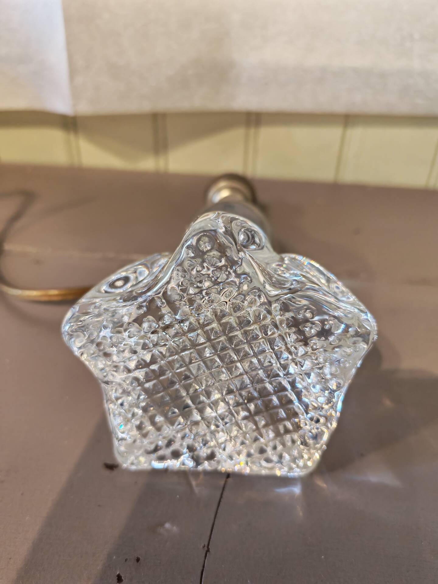 Vintage glass lamp base