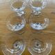 Set of 6 chiseled glass champagne coupes
