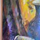 Ancient painting, still life with fruit, vase and teapot, signed, 20th century