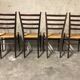 4 danish chairs wood and strings