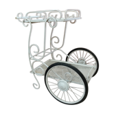 Old rolling service of wrought iron garden